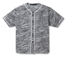 画像1: Back Channel  JACQUARD DENIM BASEBALL SHIRT (GREY) (1)