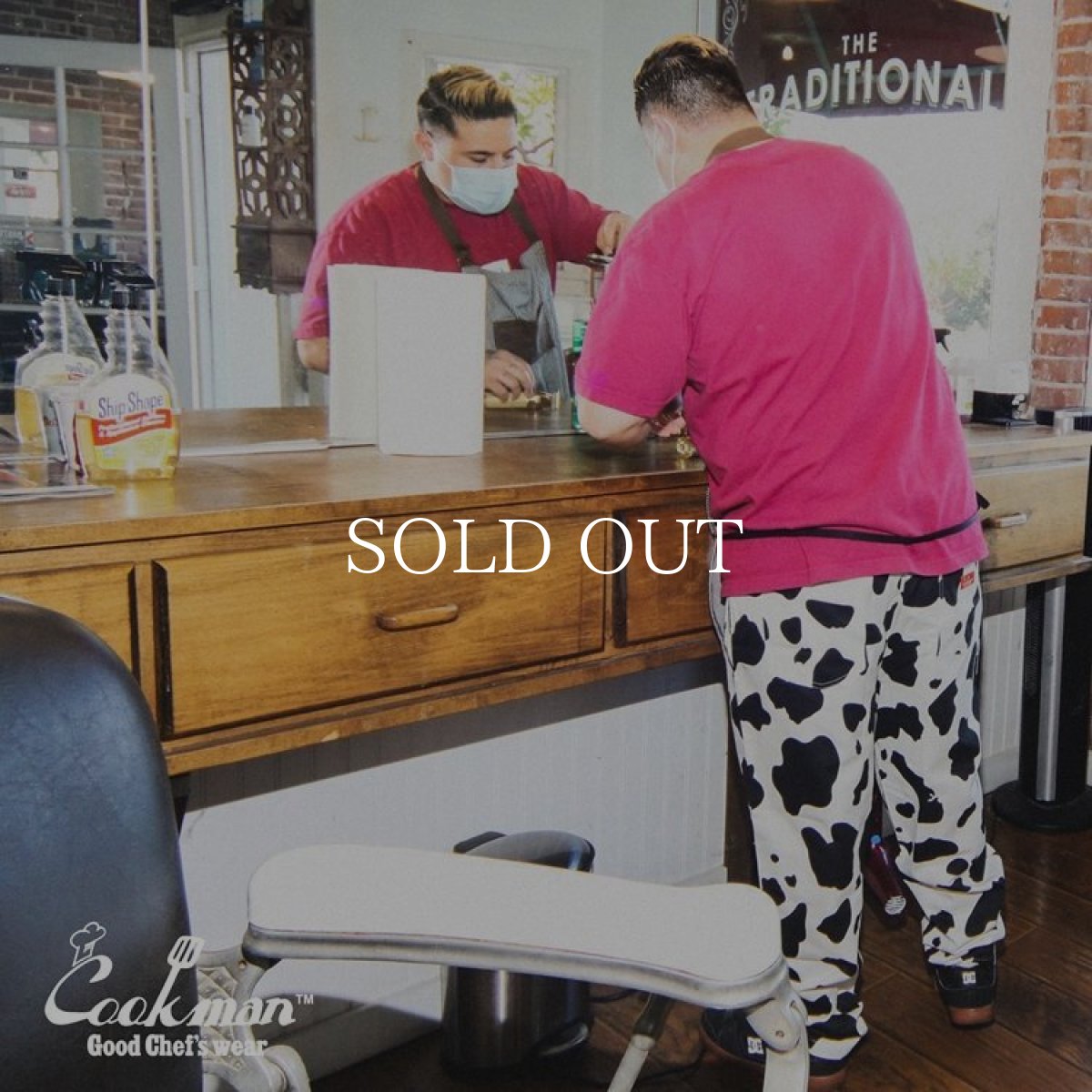 画像10: COOKMAN  Chef Pants Cow (White) (10)