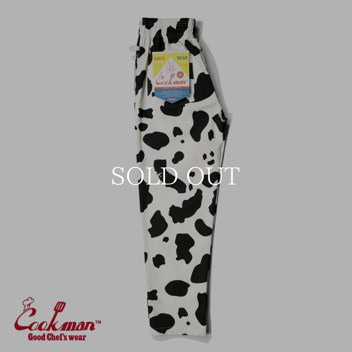 画像2: COOKMAN  Chef Pants Cow (White) (2)