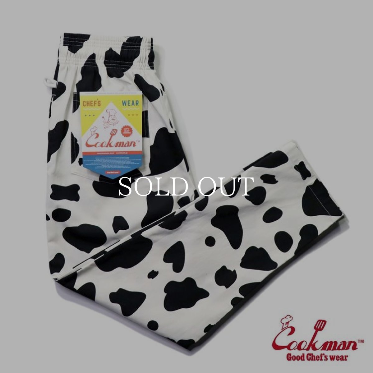 画像1: COOKMAN  Chef Pants Cow (White) (1)