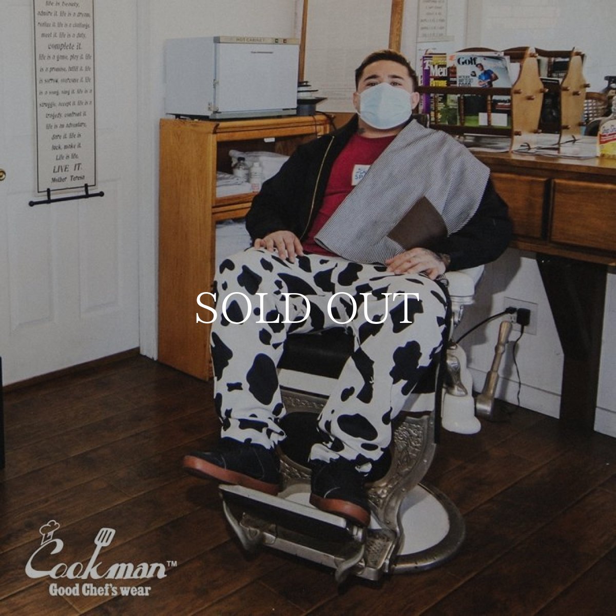 画像11: COOKMAN  Chef Pants Cow (White) (11)