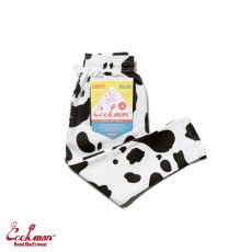 画像1: COOKMAN  Chef Pants Cow Kids Size (White) (1)