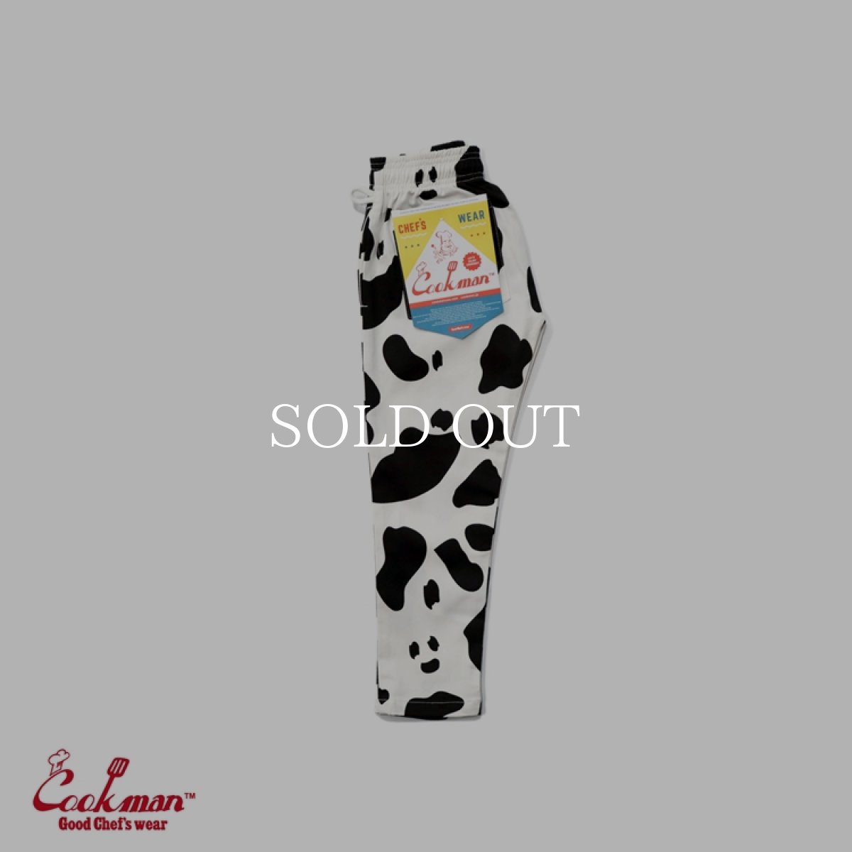 画像2: COOKMAN  Chef Pants Cow Kids Size (White) (2)