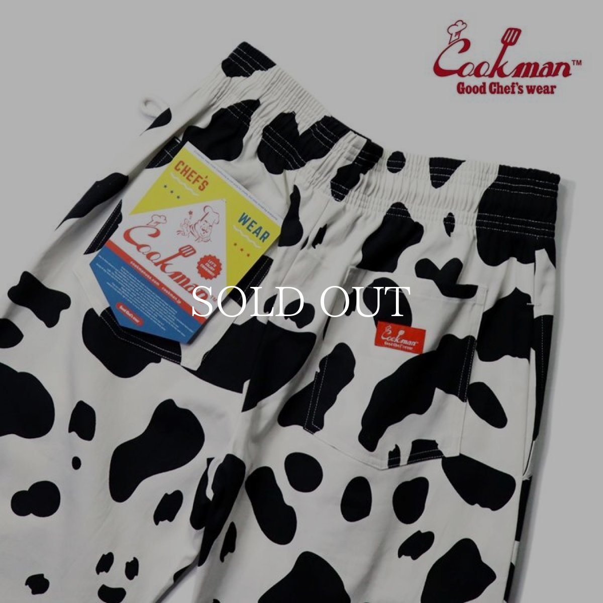 画像3: COOKMAN  Chef Pants Cow (White) (3)