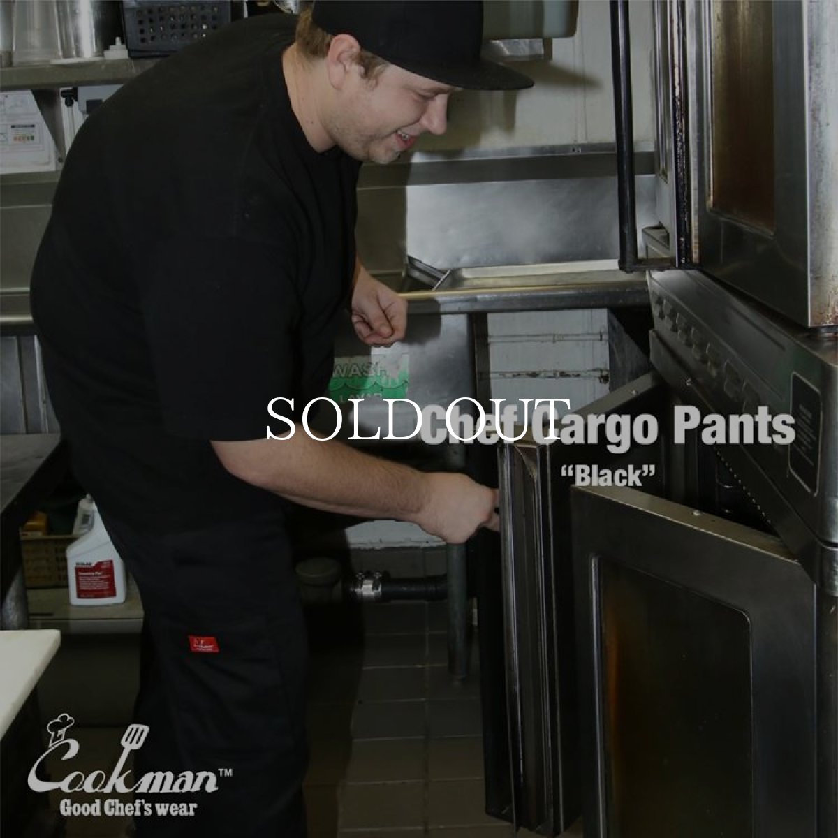 画像9: COOKMAN  Chef Pants Cargo (Black) (9)