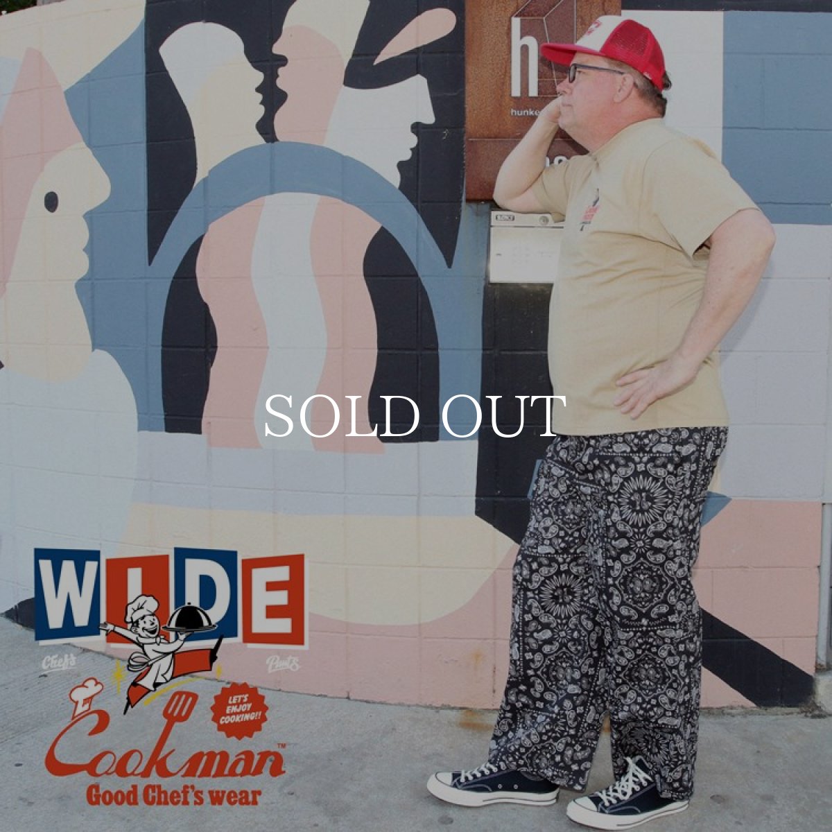 画像10: COOKMAN  Wide Chef Pants Paisley Black (Black) (10)