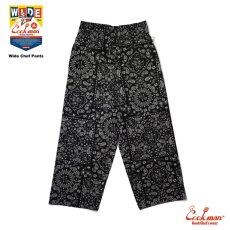 画像3: COOKMAN  Wide Chef Pants Paisley Black (Black) (3)