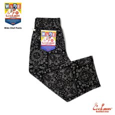 画像2: COOKMAN  Wide Chef Pants Paisley Black (Black) (2)