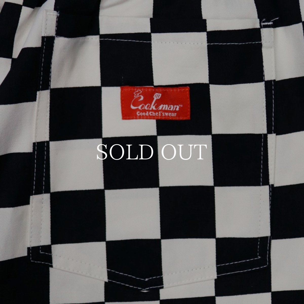 画像4: COOKMAN  Wide Chef Pants Checker Black (Black) (4)