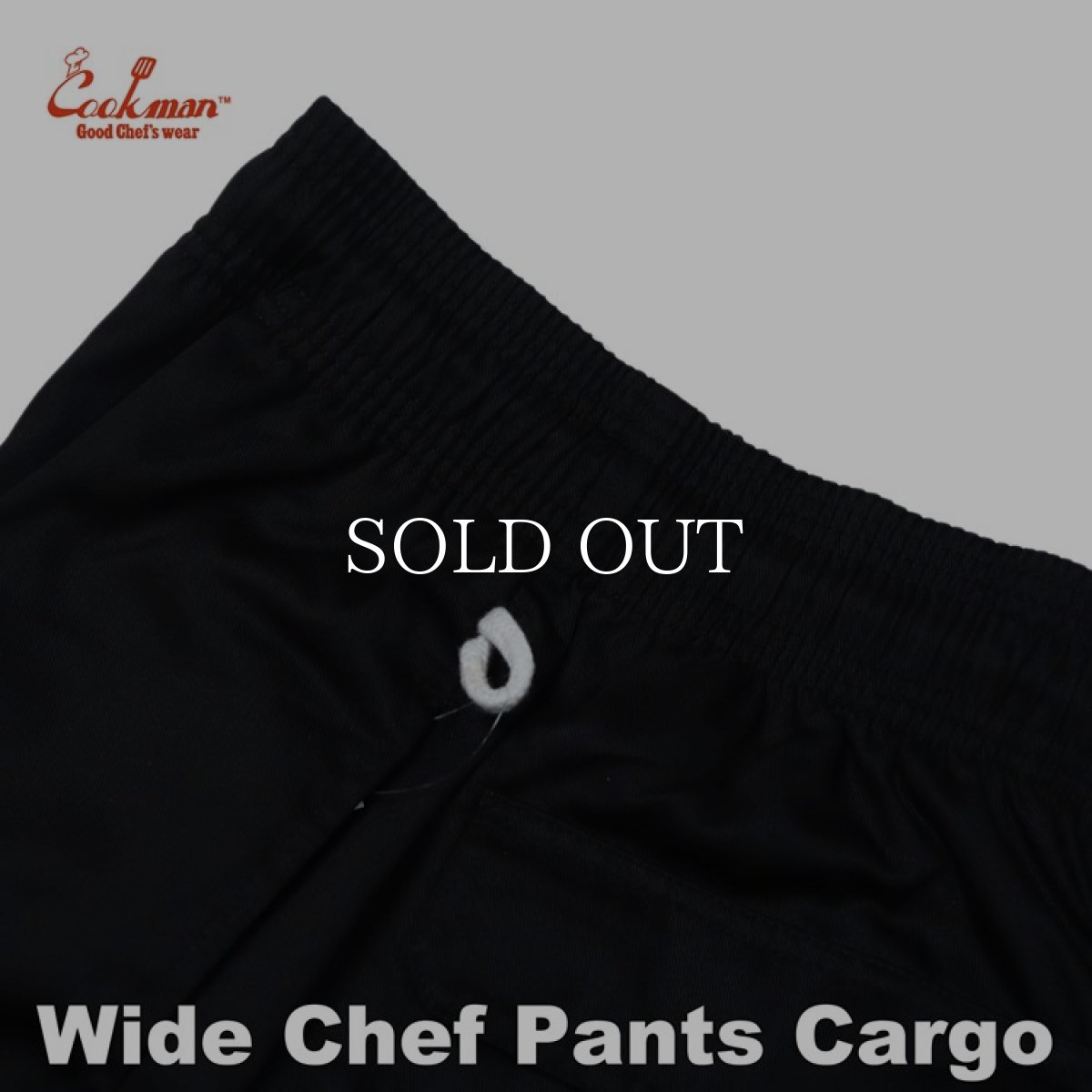 画像3: COOKMAN  Wide Chef Pants Cargo Black (Black) (3)