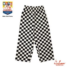 画像2: COOKMAN  Wide Chef Pants Checker Black (Black) (2)