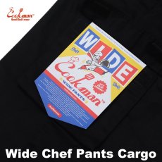 画像2: COOKMAN  Wide Chef Pants Cargo Black (Black) (2)
