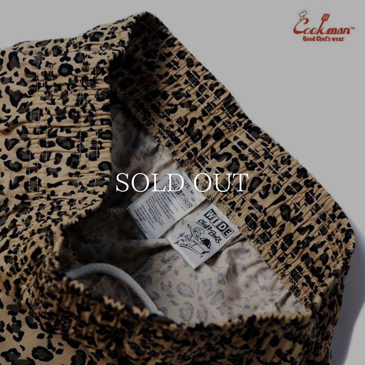 画像6: COOKMAN  Wide Chef Pants Leopard (Beige) (6)