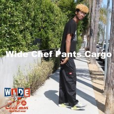 画像6: COOKMAN  Wide Chef Pants Cargo Black (Black) (6)