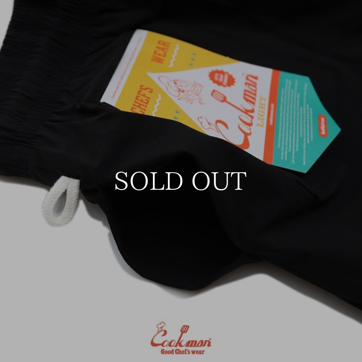 画像6: COOKMAN  Chef Pants "Light" Black (Black) (6)