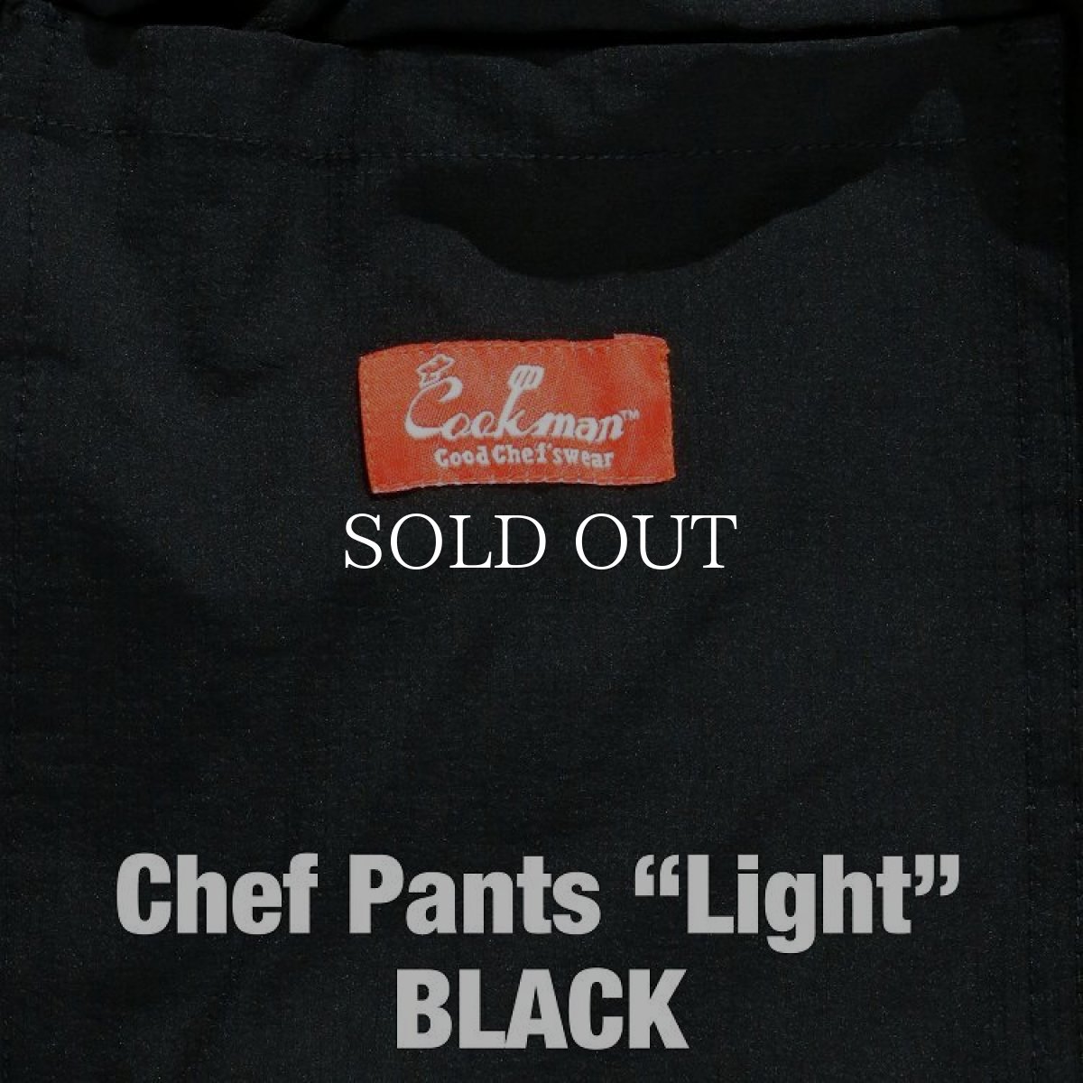 画像9: COOKMAN  Chef Pants "Light" Black (Black) (9)