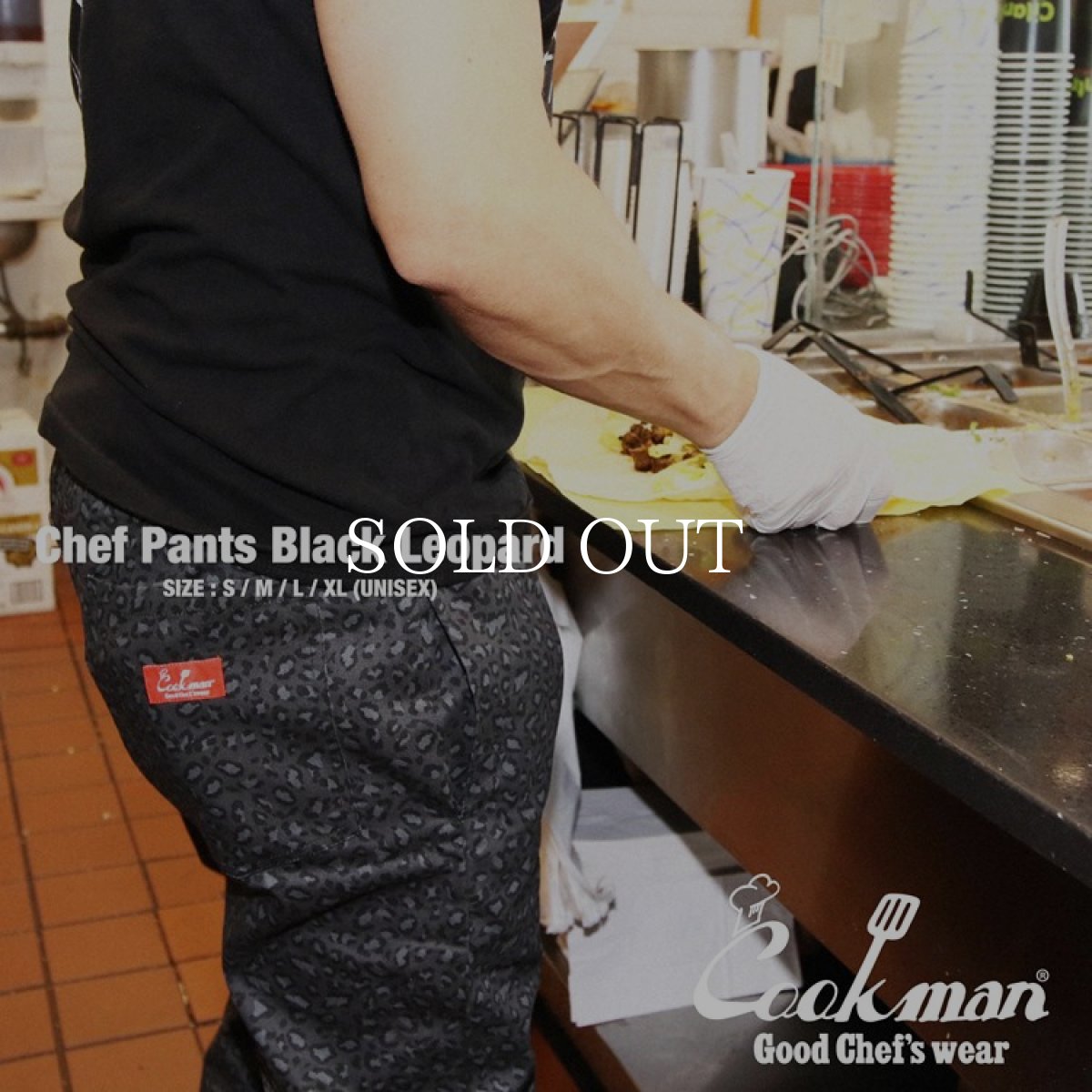画像16: COOKMAN  Chef Pants Black Leopard (Black) (16)