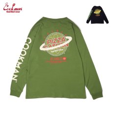 画像1: COOKMAN  ロングスリーブ Tシャツ Pizza (Green) (1)