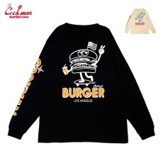 画像1: COOKMAN  ロングスリーブ Tシャツ Skating Burger (Black) (1)