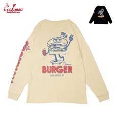 画像1: COOKMAN  ロングスリーブ Tシャツ Skating Burger (Beige) (1)
