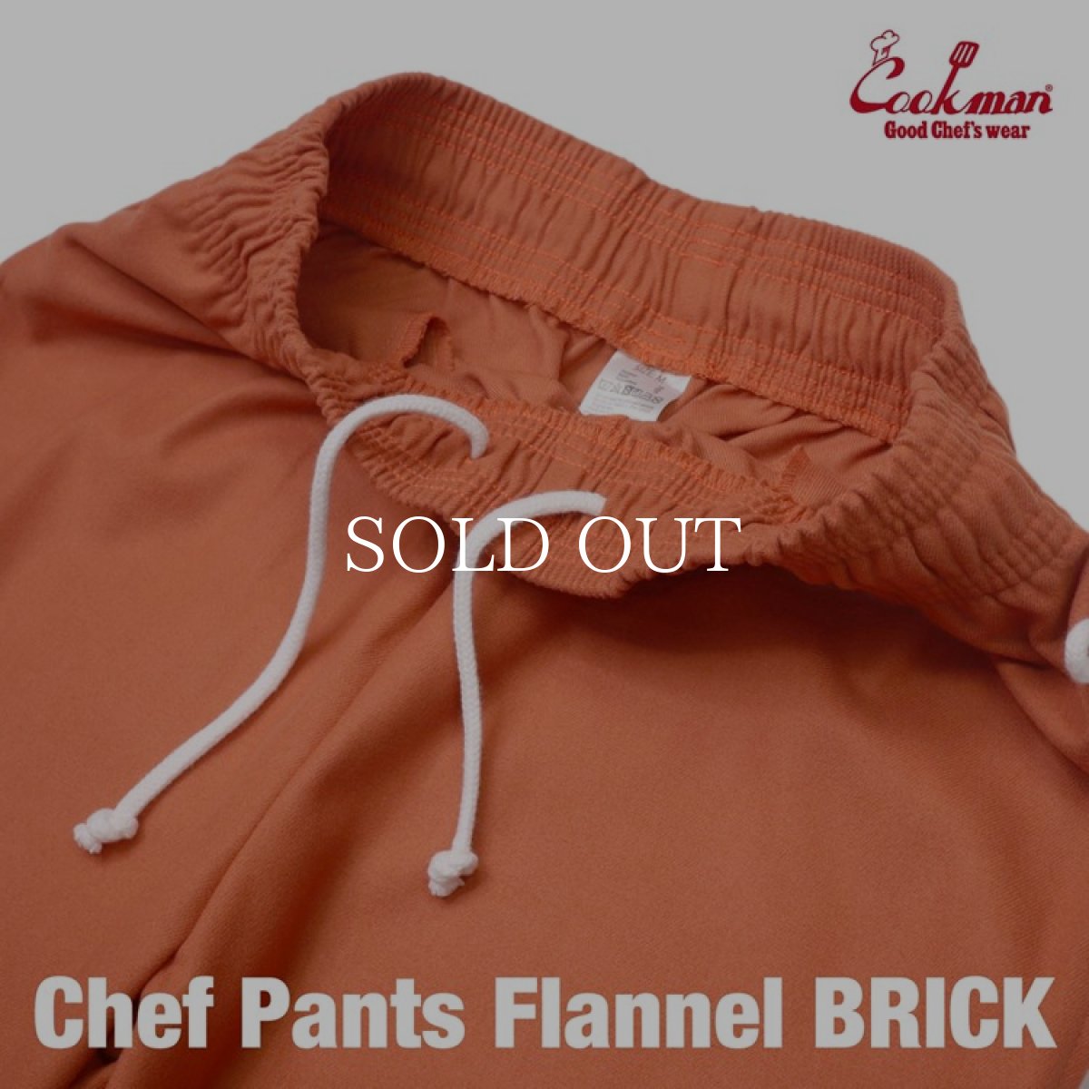画像8: COOKMAN  Chef Pants Flannel Brick (Orange) (8)