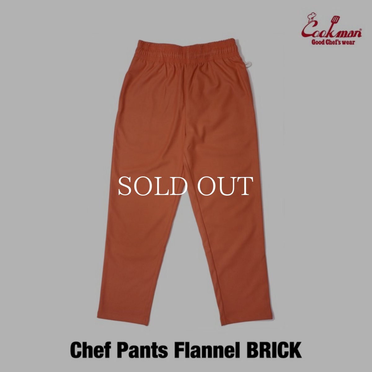 画像3: COOKMAN  Chef Pants Flannel Brick (Orange) (3)