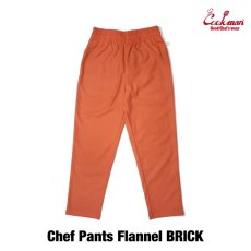 画像3: COOKMAN  Chef Pants Flannel Brick (Orange) (3)