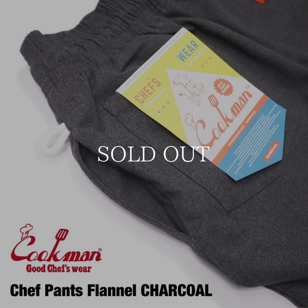 画像7: COOKMAN  Chef Pants Flannel Charcoal (Charcoal) (7)