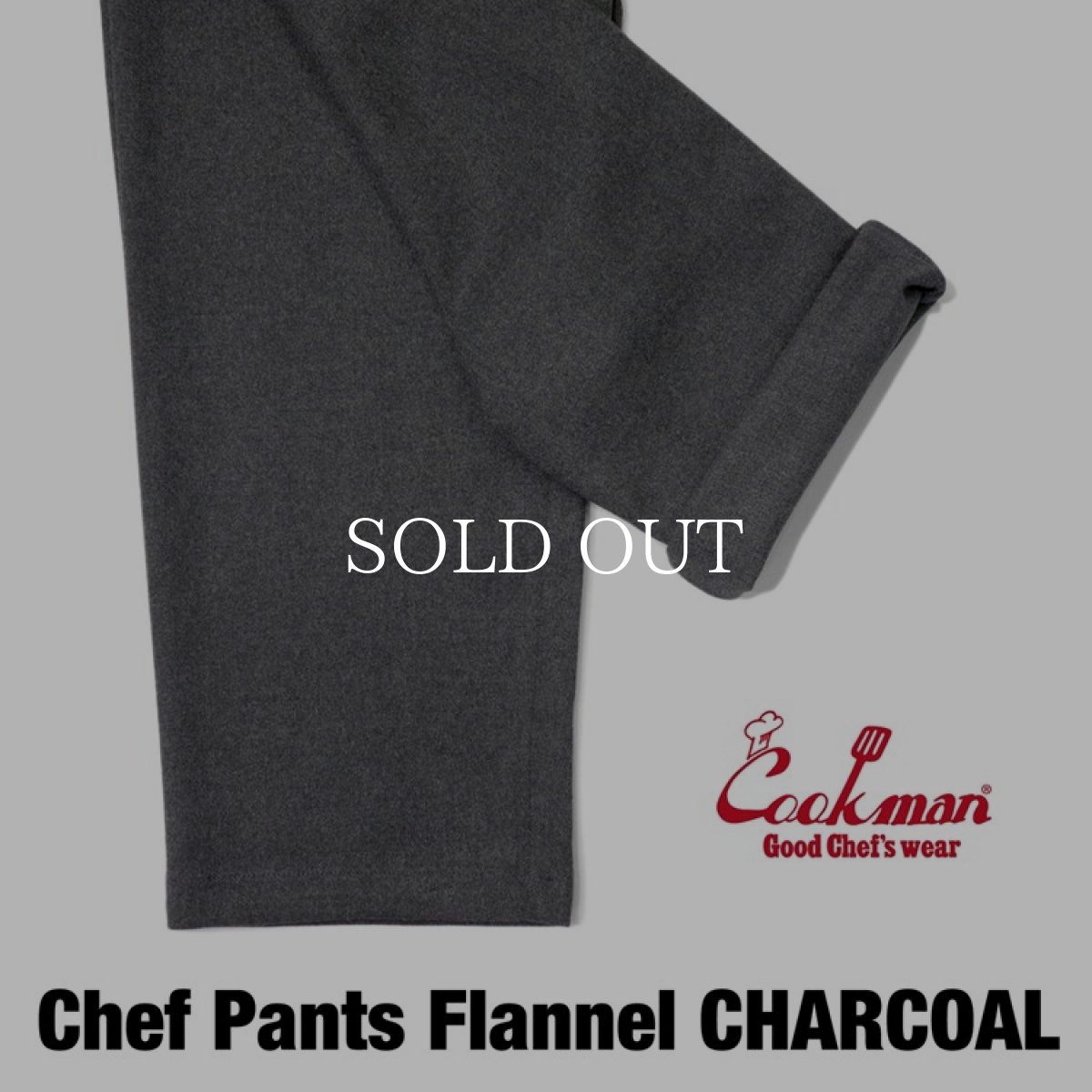 画像6: COOKMAN  Chef Pants Flannel Charcoal (Charcoal) (6)
