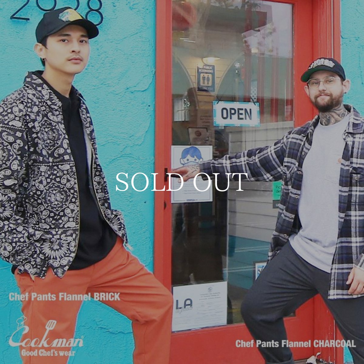 画像11: COOKMAN  Chef Pants Flannel Charcoal (Charcoal) (11)