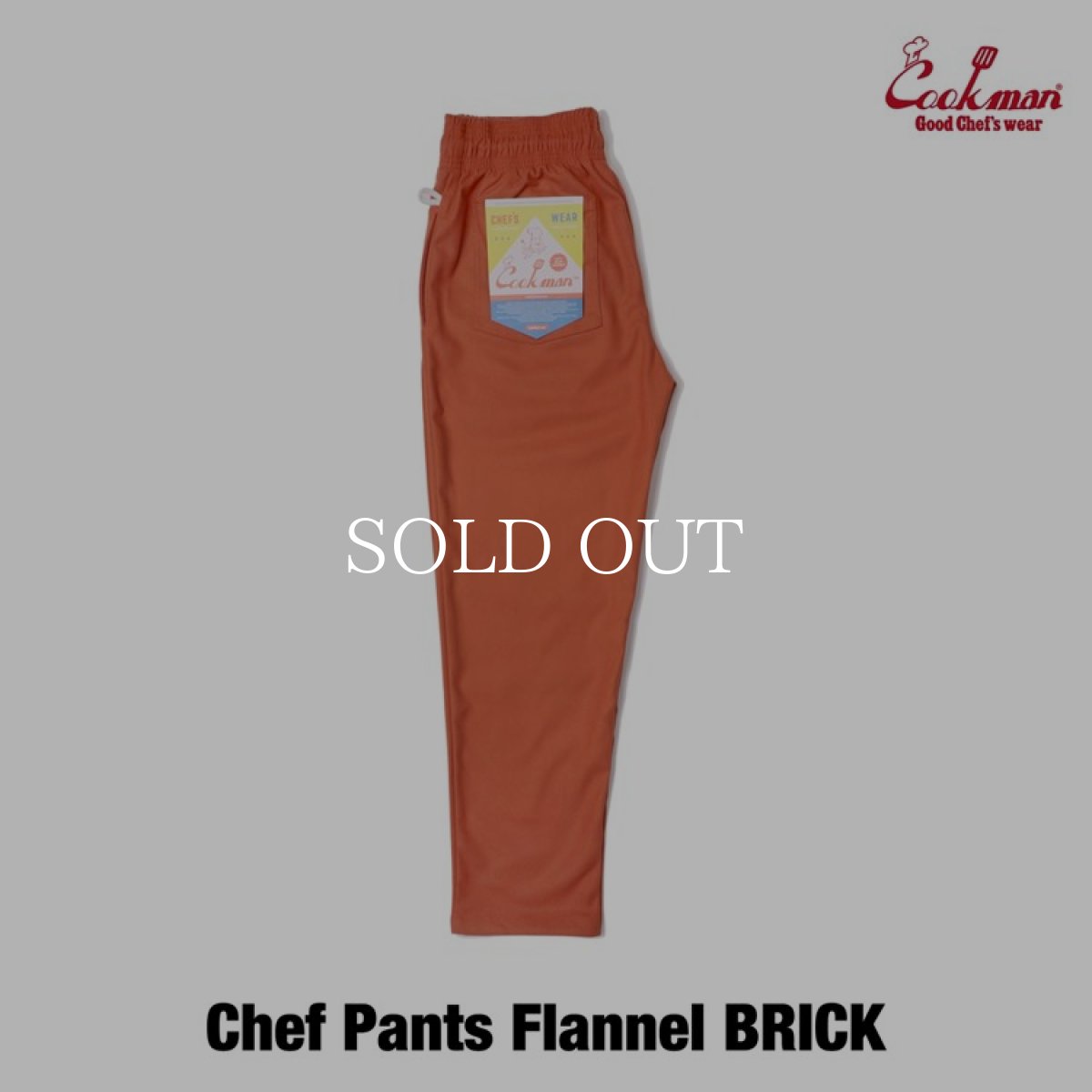 画像2: COOKMAN  Chef Pants Flannel Brick (Orange) (2)