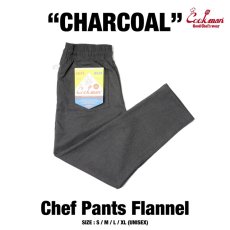 画像1: COOKMAN  Chef Pants Flannel Charcoal (Charcoal) (1)