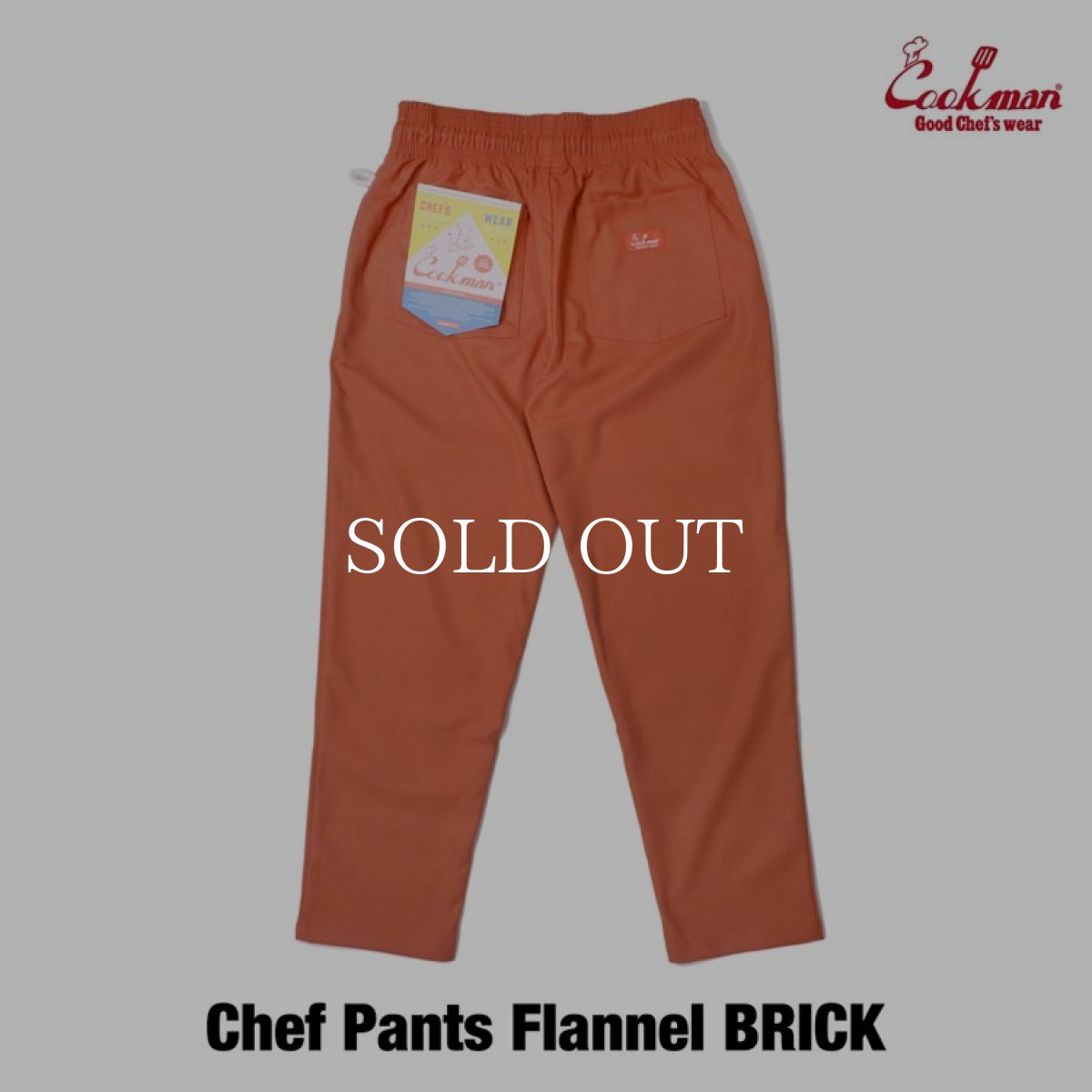 画像4: COOKMAN  Chef Pants Flannel Brick (Orange) (4)
