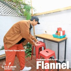 画像11: COOKMAN  Chef Pants Flannel Brick (Orange) (11)