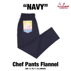 画像1: COOKMAN  Chef Pants Flannel Navy (Navy) (1)