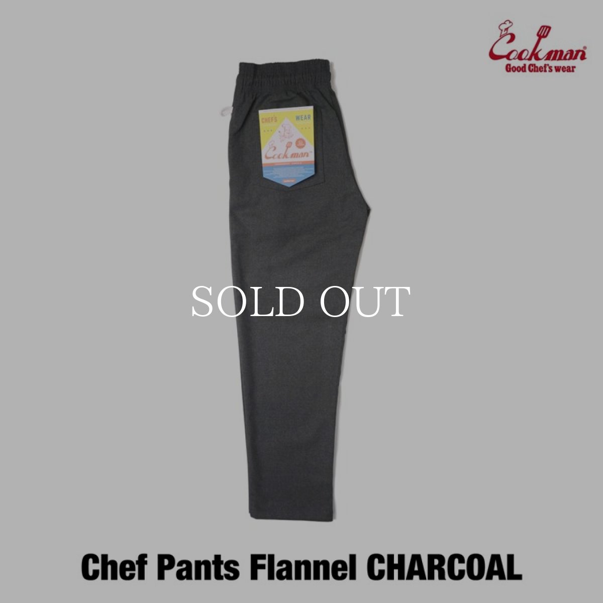 画像2: COOKMAN  Chef Pants Flannel Charcoal (Charcoal) (2)