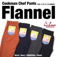 画像16: COOKMAN  Chef Pants Flannel Brick (Orange) (16)