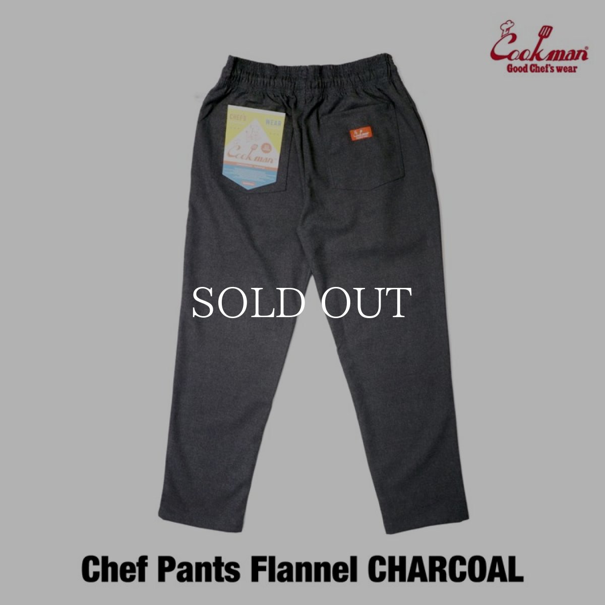 画像4: COOKMAN  Chef Pants Flannel Charcoal (Charcoal) (4)