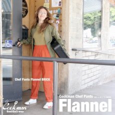 画像13: COOKMAN  Chef Pants Flannel Brick (Orange) (13)