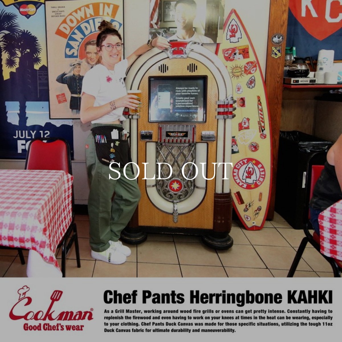 画像11: COOKMAN  Chef Pants Herringbone (Khaki) (11)