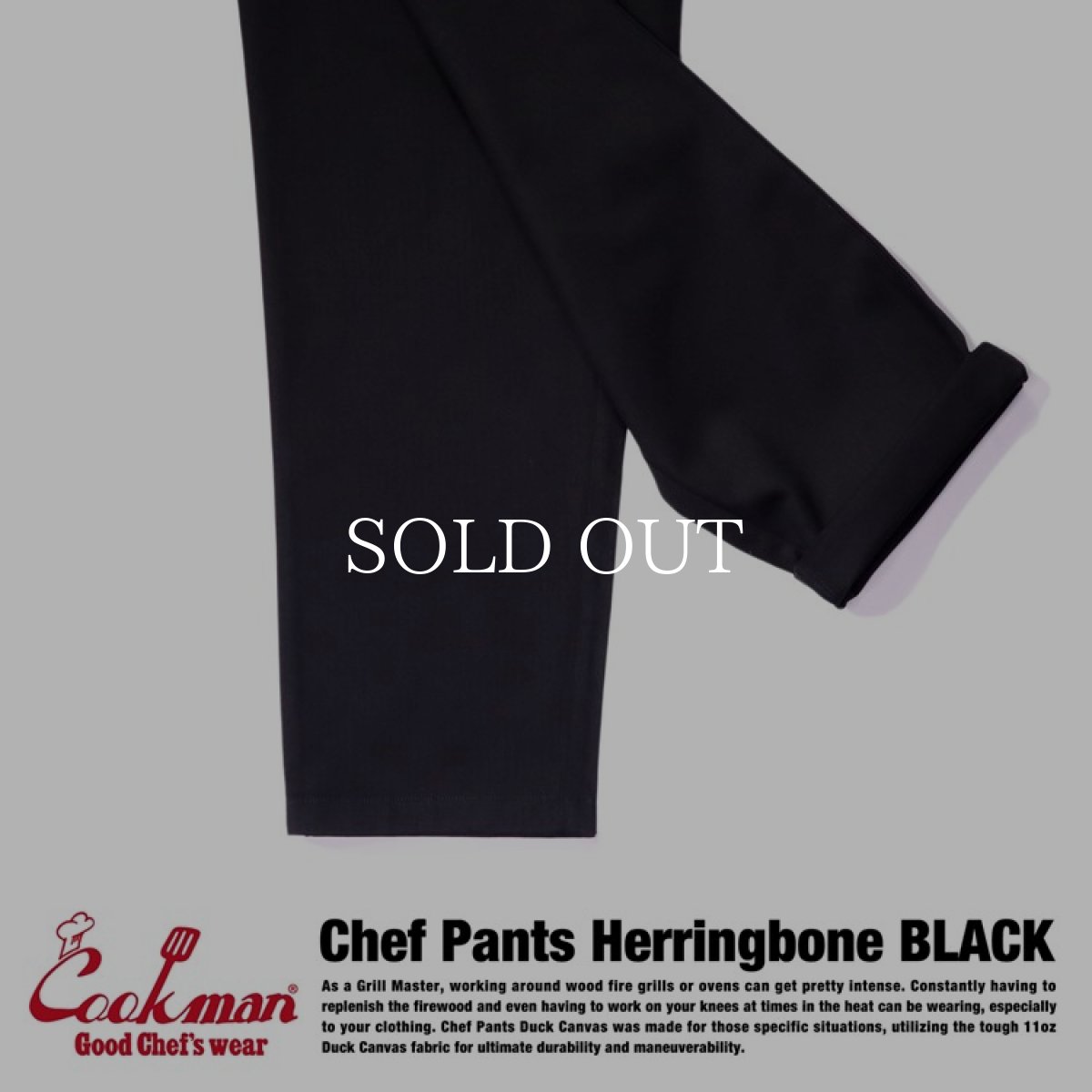 画像6: COOKMAN  Chef Pants Herringbone (Black) (6)
