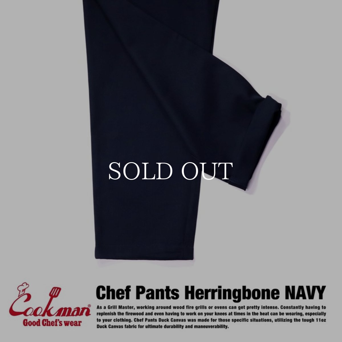 画像8: COOKMAN  Chef Pants Herringbone (Navy) (8)