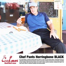 画像11: COOKMAN  Chef Pants Herringbone (Black) (11)