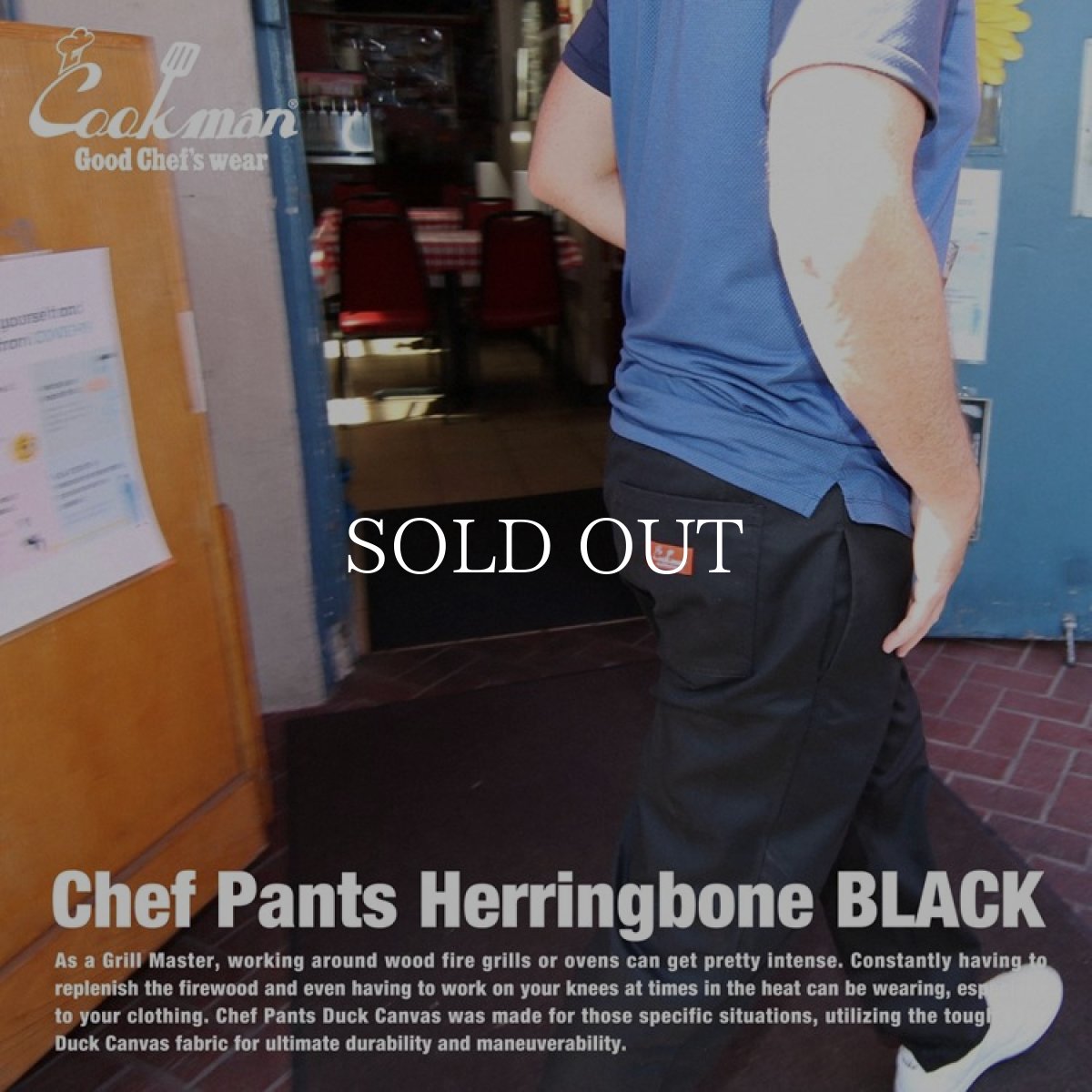 画像12: COOKMAN  Chef Pants Herringbone (Black) (12)