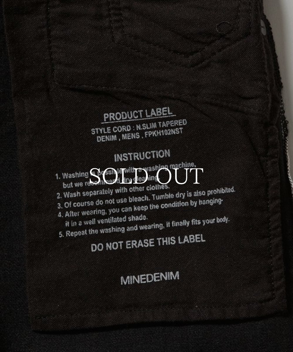 画像7: MINEDENIM  N.Slim Tapered STR (BLK) (7)