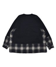 画像2: MINEDENIM  OLD PARK×MINEDENIM Denim Shirt Crew neck Sweat SH (WPT) (2)