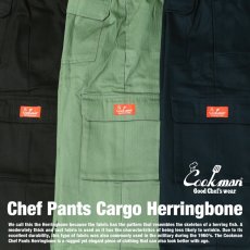 画像11: COOKMAN  Chef Pants Cargo Herringbone (Black) (11)