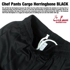 画像8: COOKMAN  Chef Pants Cargo Herringbone (Black) (8)