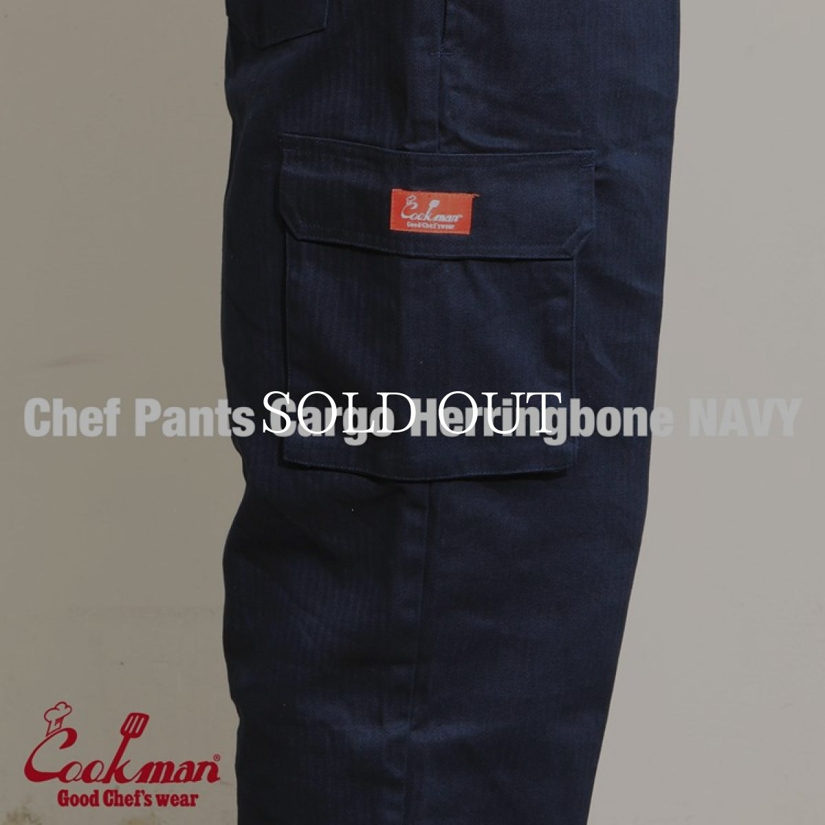 画像6: COOKMAN  Chef Pants Cargo Herringbone (Navy) (6)