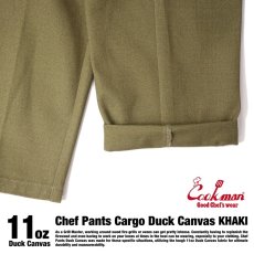 画像9: COOKMAN  Chef Pants Cargo Duck Canvas (Khaki) (9)